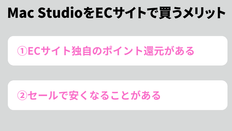 Mac Studio ECサイトで買うメリット